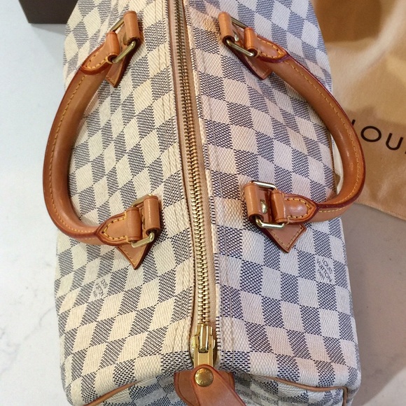 Louis Vuitton Speedy Handbag 30 Damier Azur Canvas - Picture 2 of 7